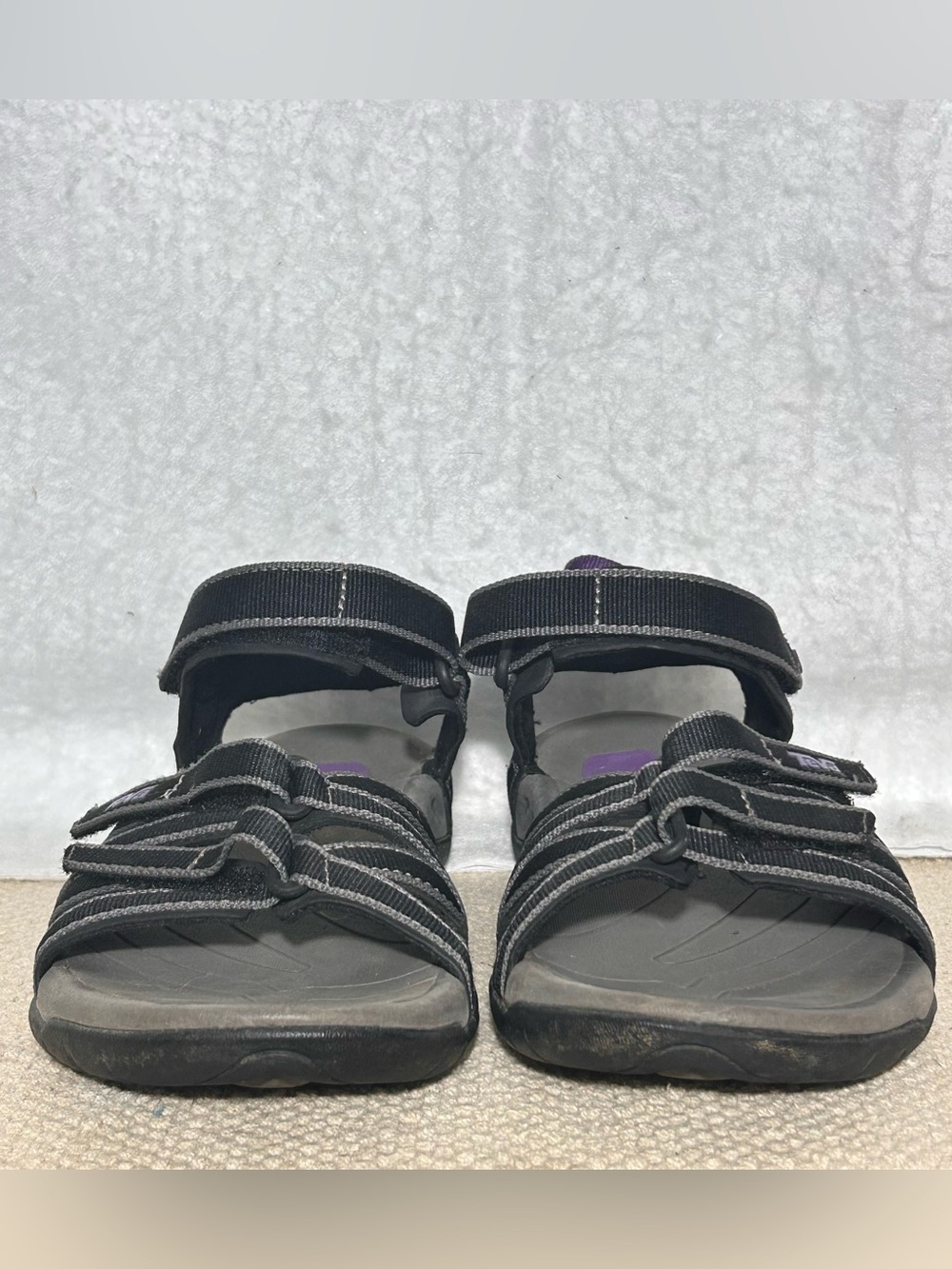 Teva Womens Black Tirra Strap Athletic Sports Hiking Sandals Shoes SZ US 7.5 - Picture 3 of 11